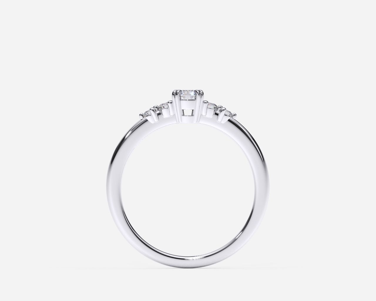 zdr0199 diamond engagement ring gold 3D print model_1