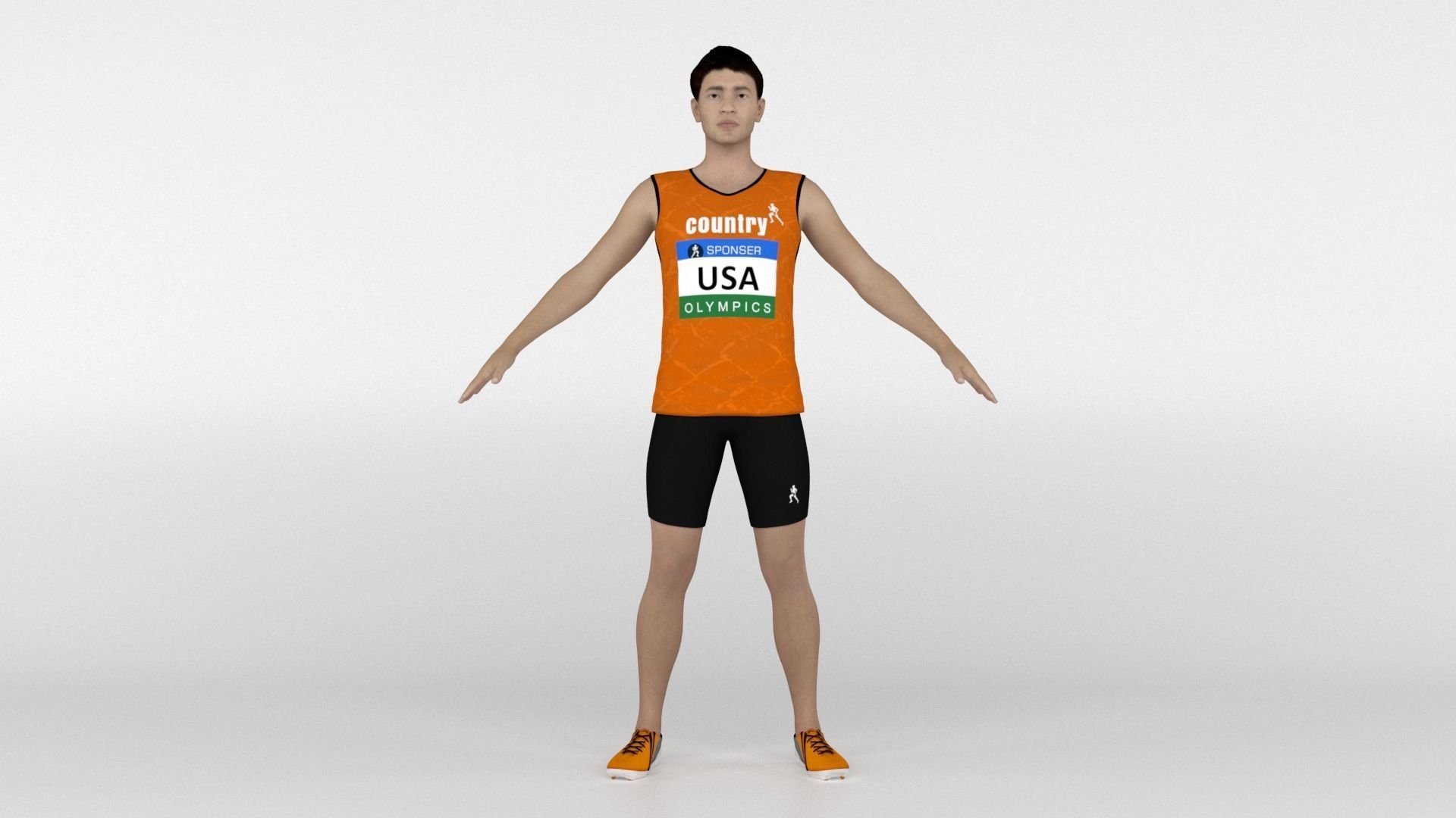 Athlete Runner 08 3D model_6