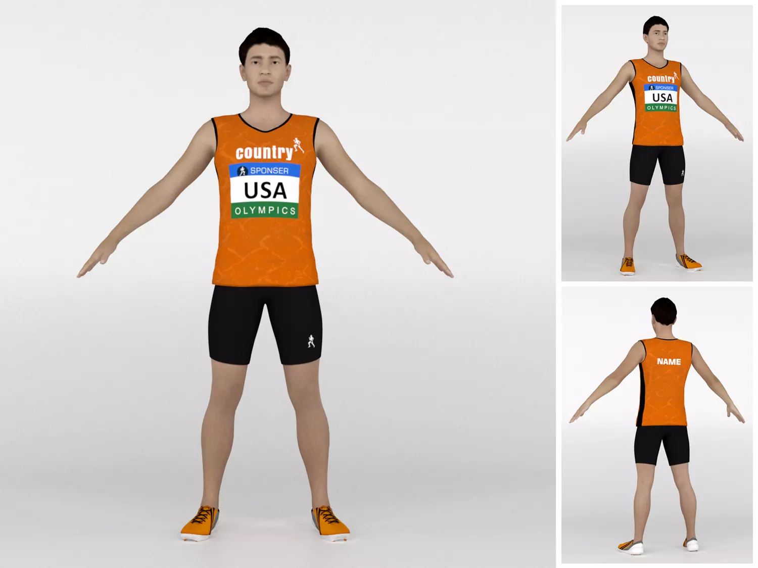 Athlete Runner 08 3D model_0