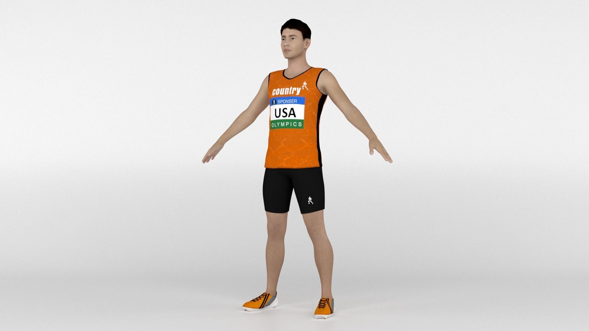 Athlete Runner 08 3D model_2
