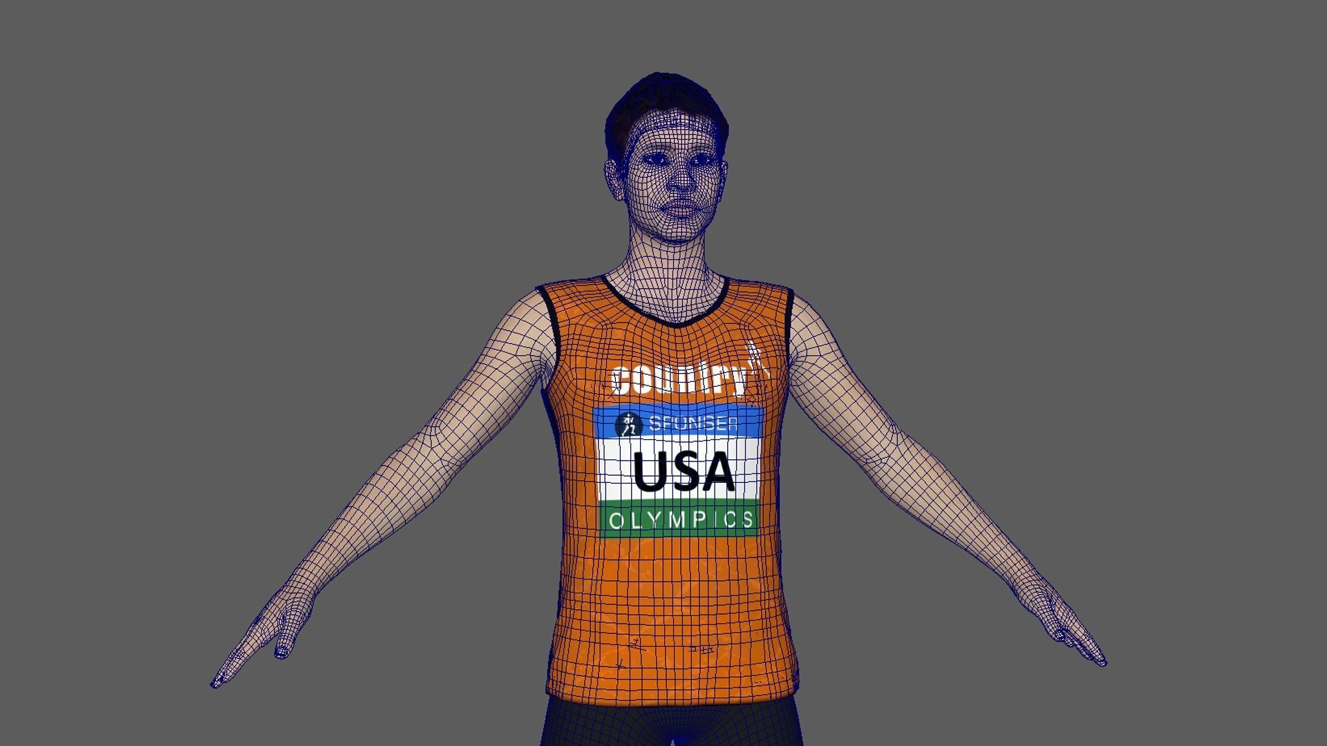 Athlete Runner 08 3D model_7