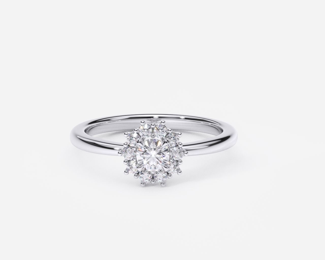 ZDR0202 diamond engagement ring gold 3D print model_2