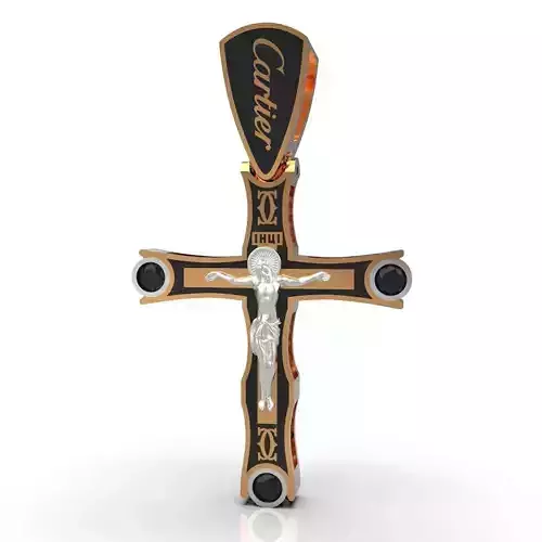 Cross with enamel 3D print model