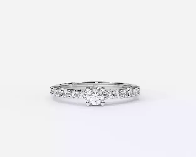 ZDR0203 diamond engagement ring gold