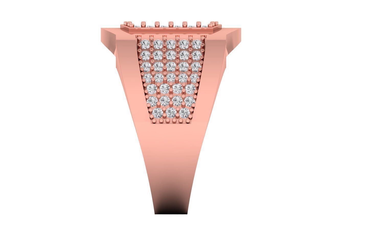 Solitaire Wedding Engagement Mens Ring 3D print model_1