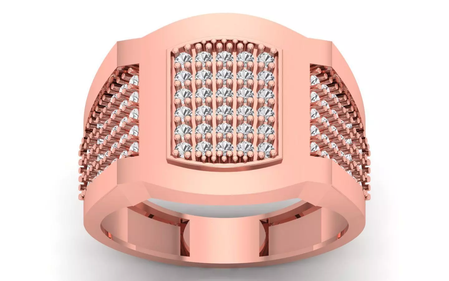 Solitaire Wedding Engagement Mens Ring 3D print model_0