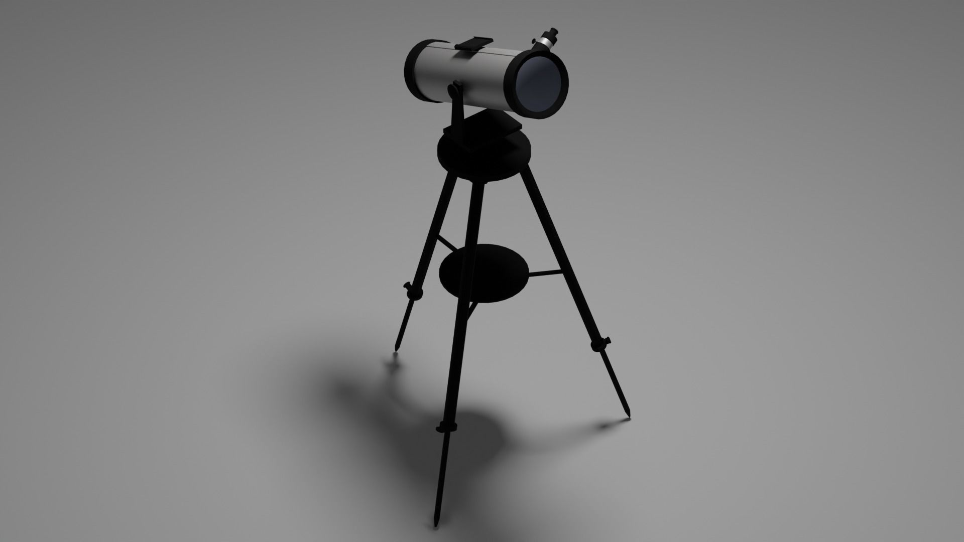 Mirror Telescope Low-poly 3D model_1
