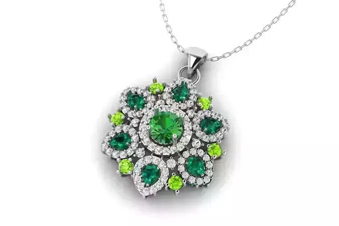  Pear Shape Stone Pendant P 058