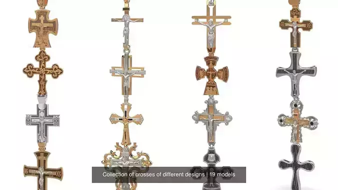 Collection of crosses of different designs 
