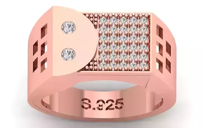 Solitaire Wedding Engagement Mens Ring