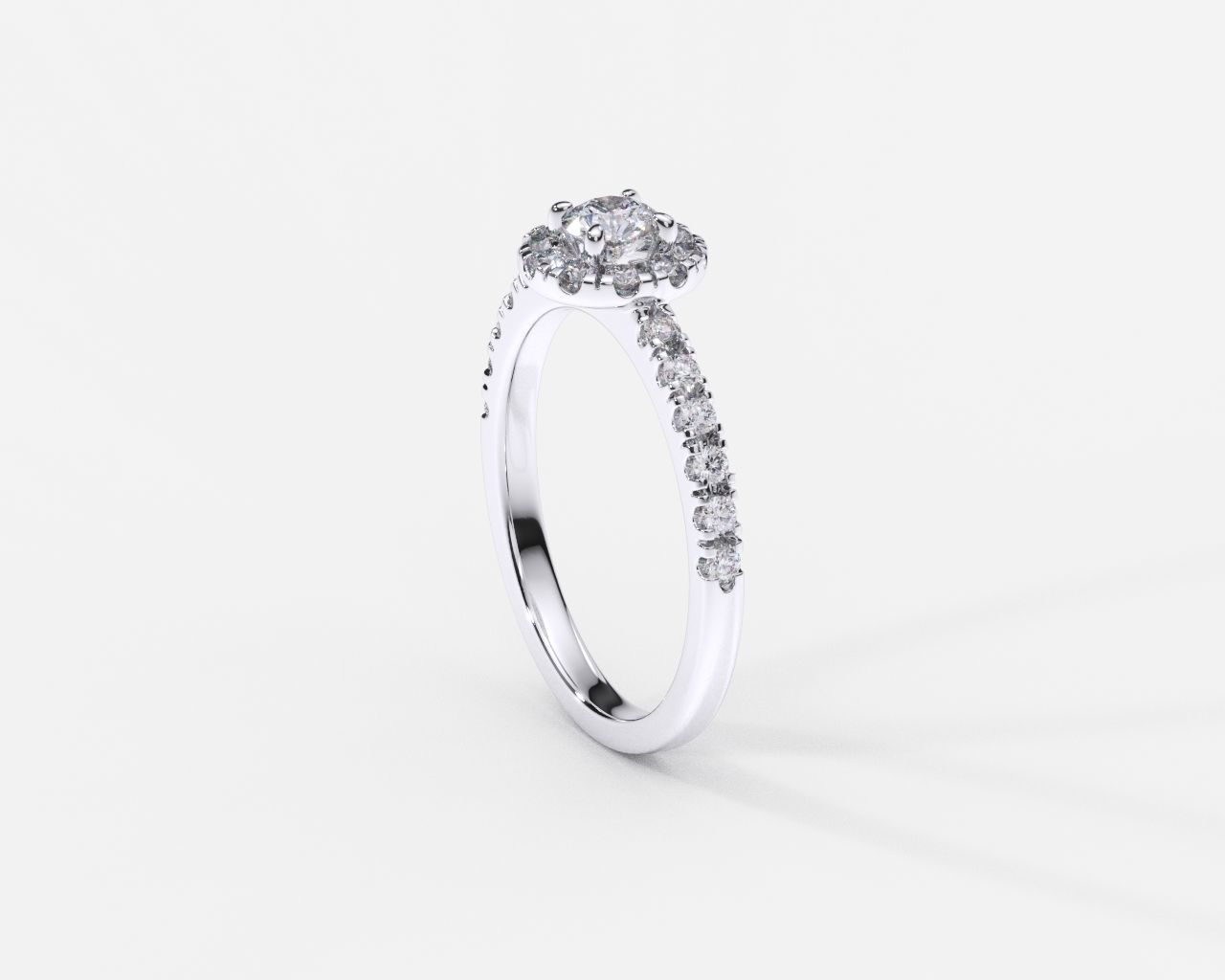 ZDR0208 halo diamond engagement ring gold 3D print model_3