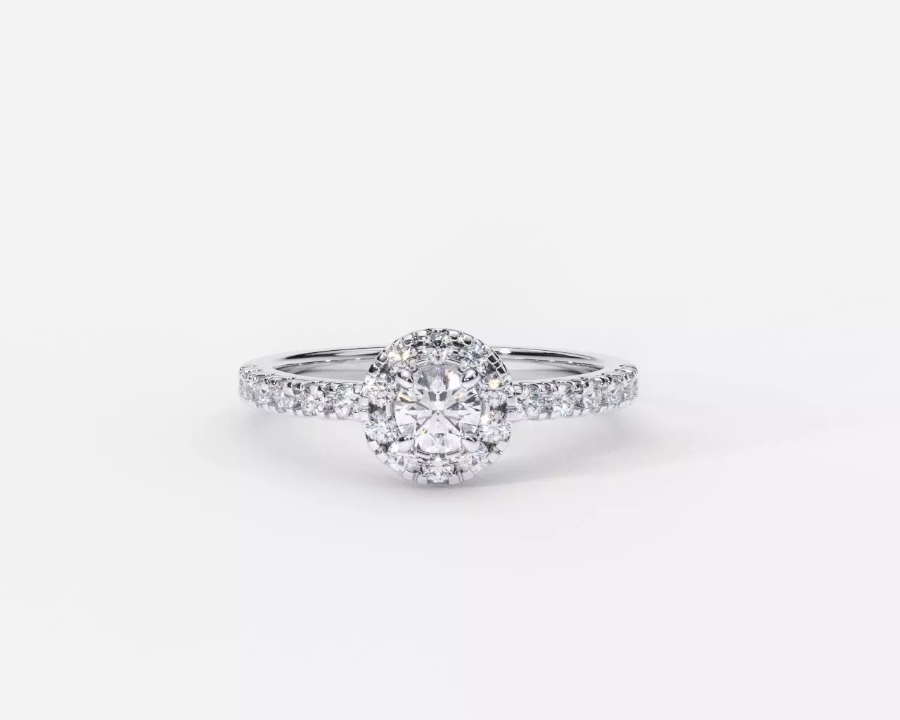 ZDR0208 halo diamond engagement ring gold 3D print model_0