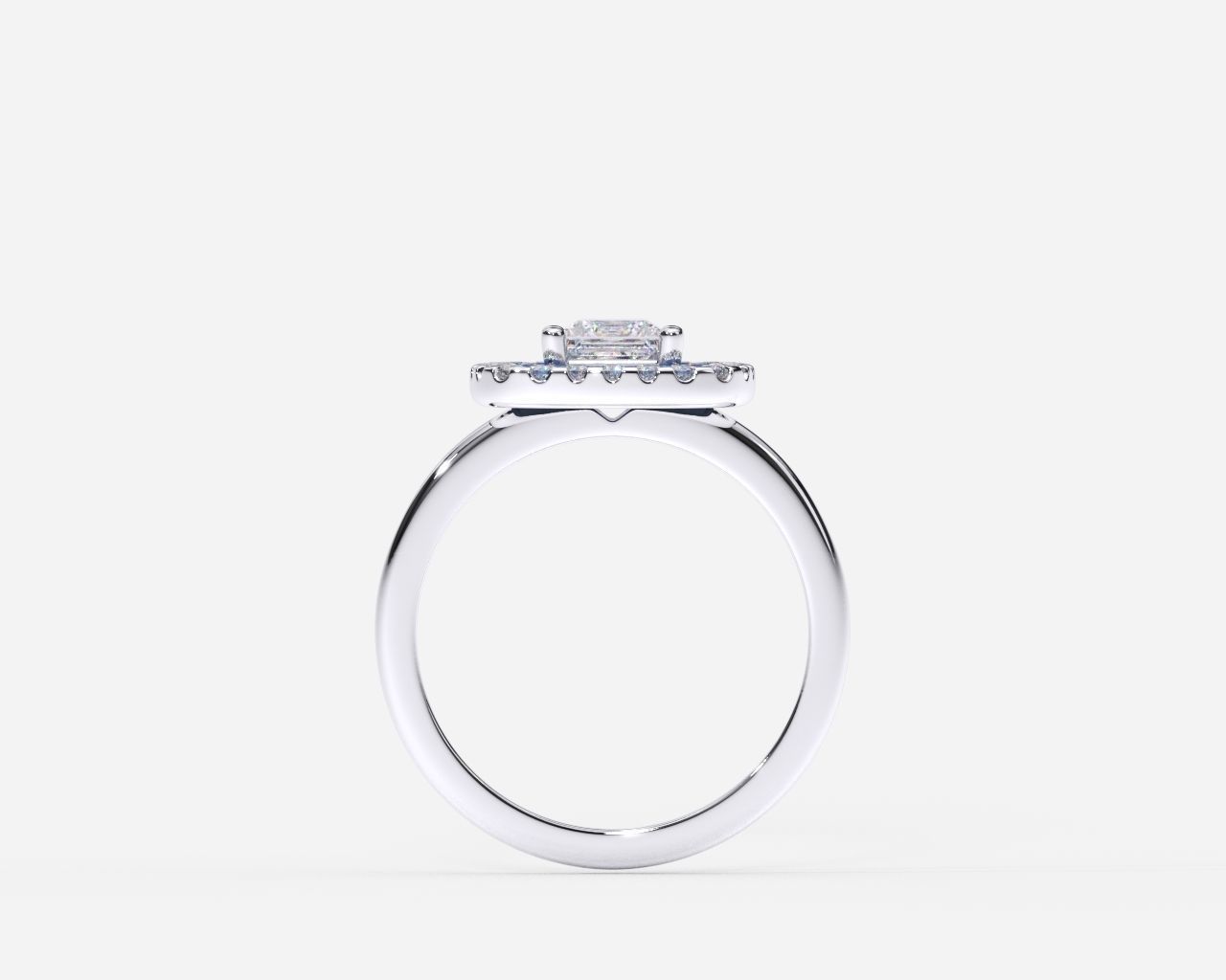 ZDR0209 engagement ring with cushion cut diamond 3D print model_2