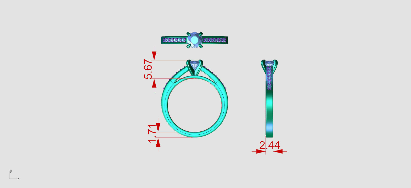 ZDR0212 engagement ring with diamonds 3D print model_4