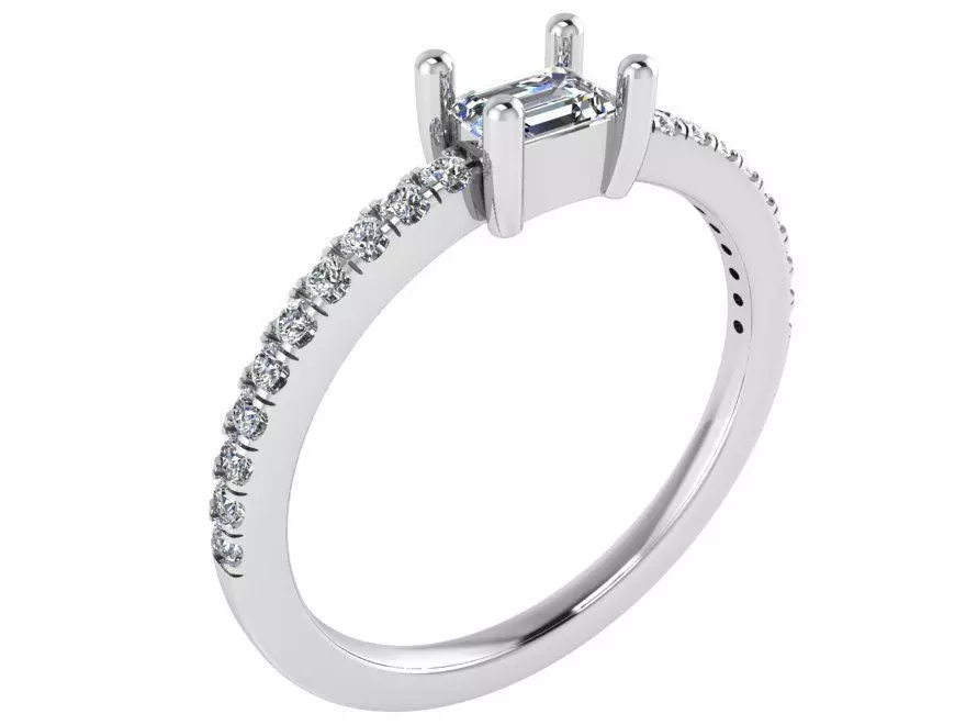 Diamond  ring 2541 3D print model 3D print model_0