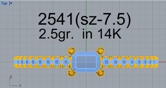 Diamond  ring 2541 3D print model 3D print model_4