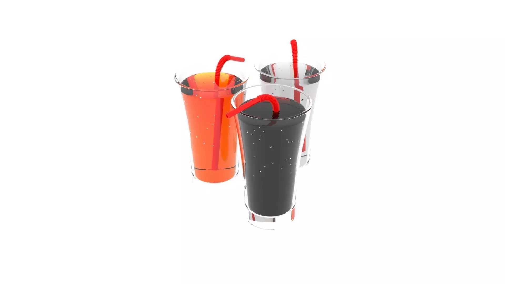 Carbonated Drink Glasses 3D model
