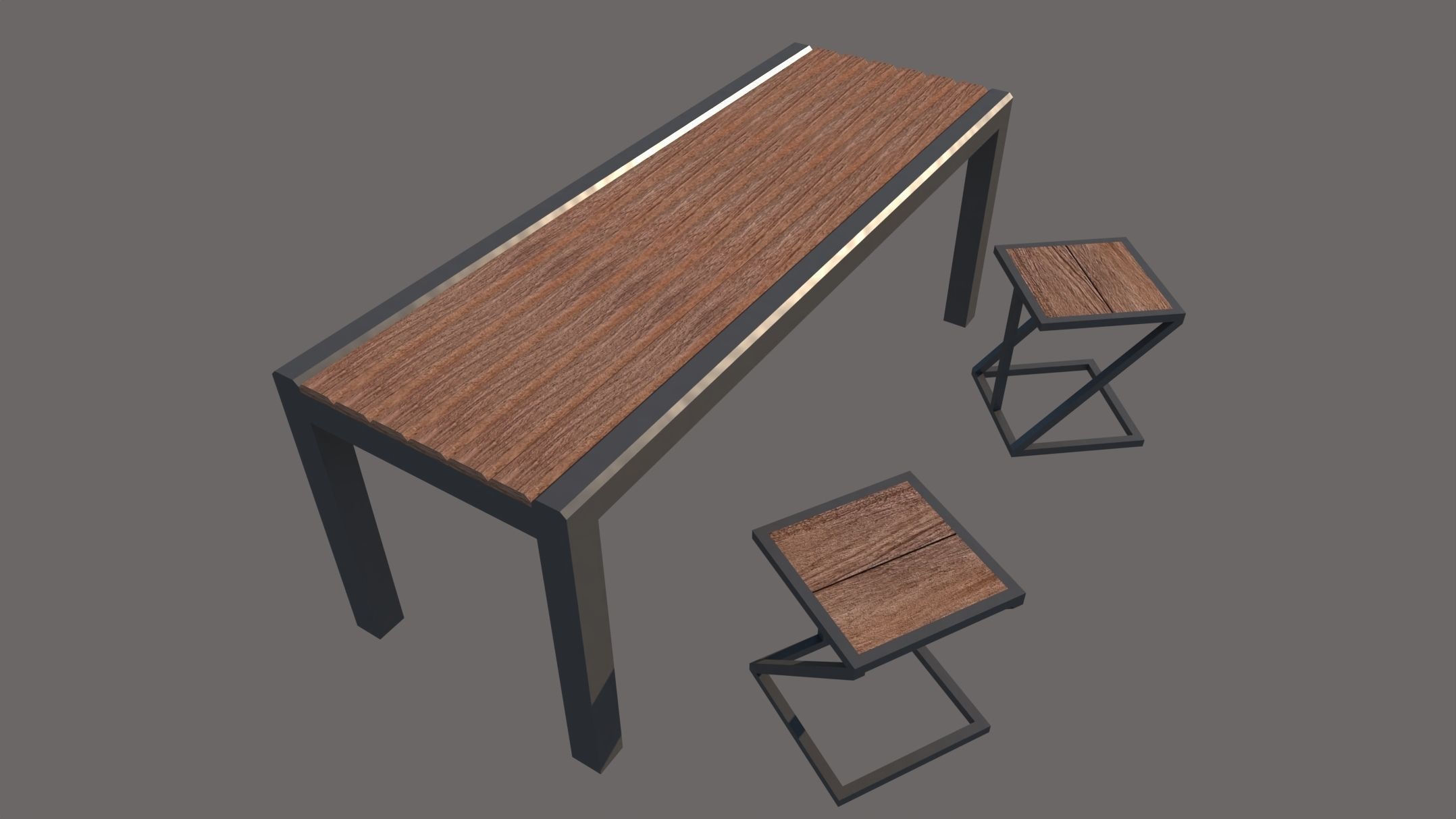 Table and Chairs concept design 3D model_4