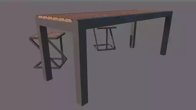 Table and Chairs concept design 3D model