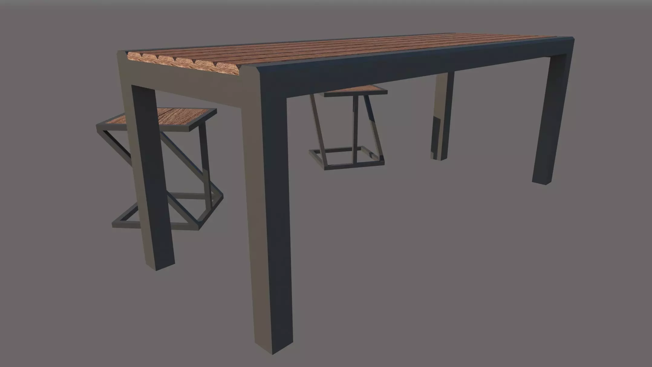 Table and Chairs concept design 3D model_0