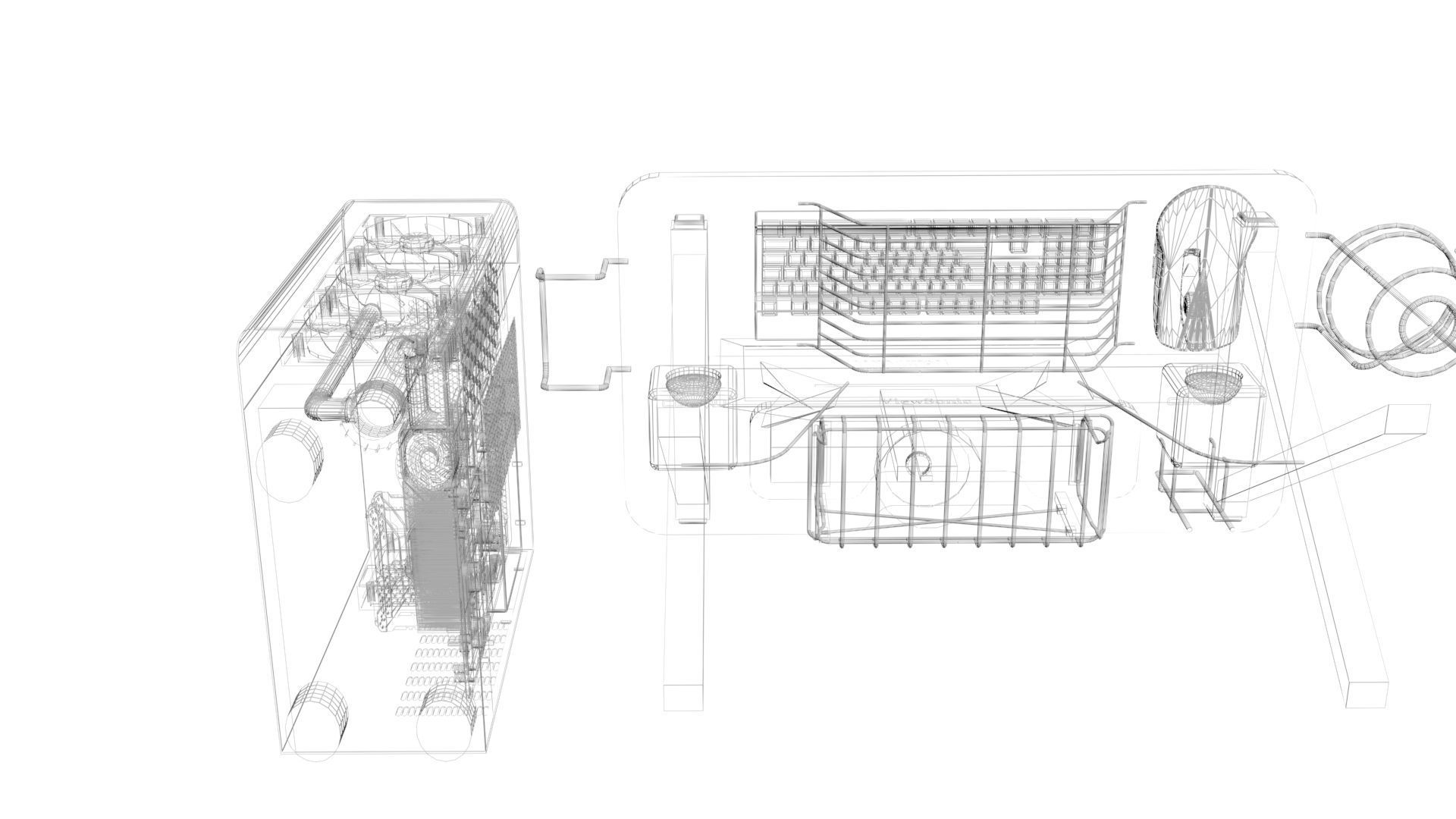 Gaming Computers Set 3D model_22