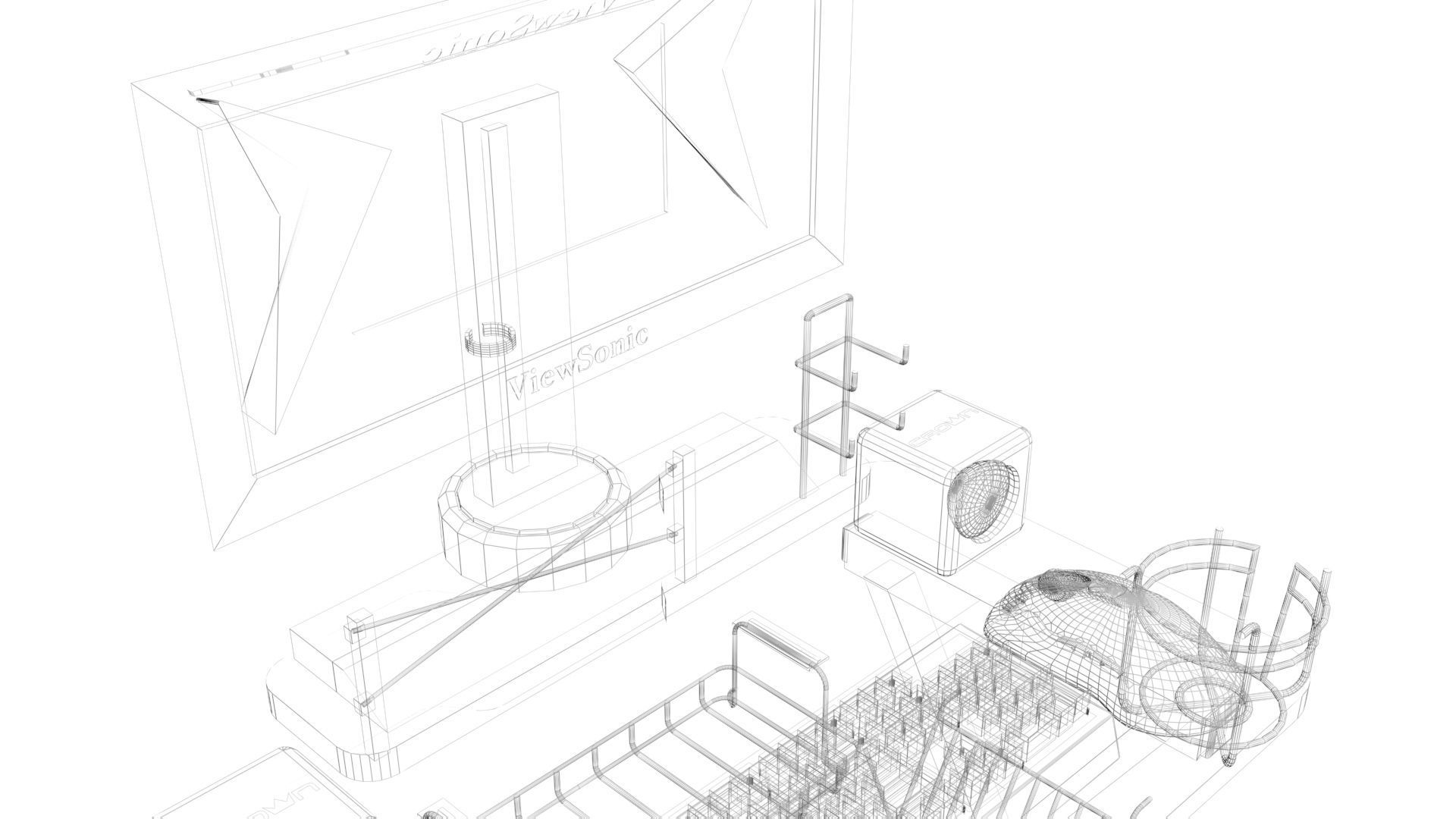 Gaming Computers Set 3D model_19