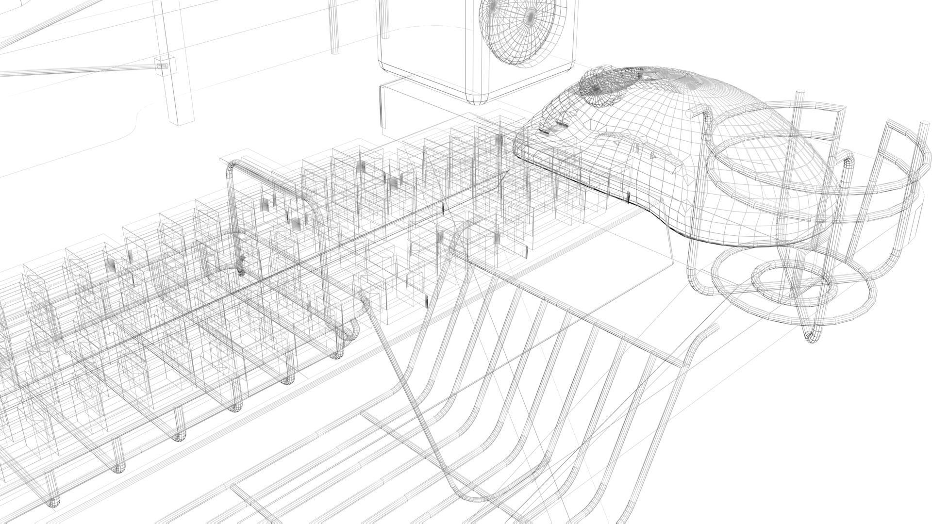 Gaming Computers Set 3D model_20