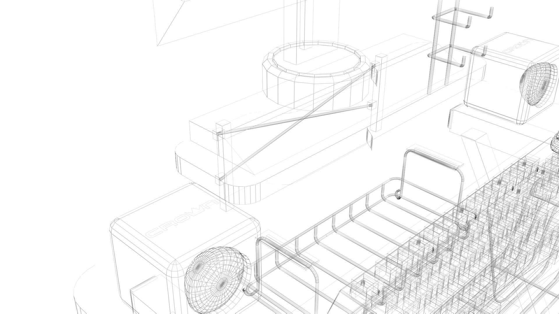 Gaming Computers Set 3D model_21