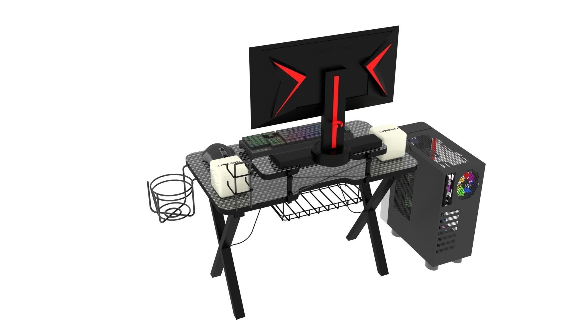 Gaming Computers Set 3D model_6