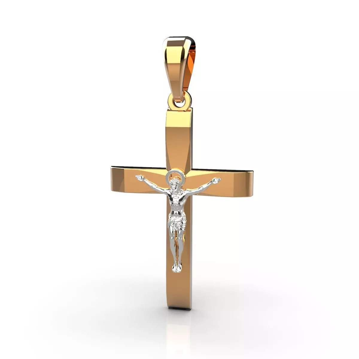 Cross with cut edges 3D print model_0