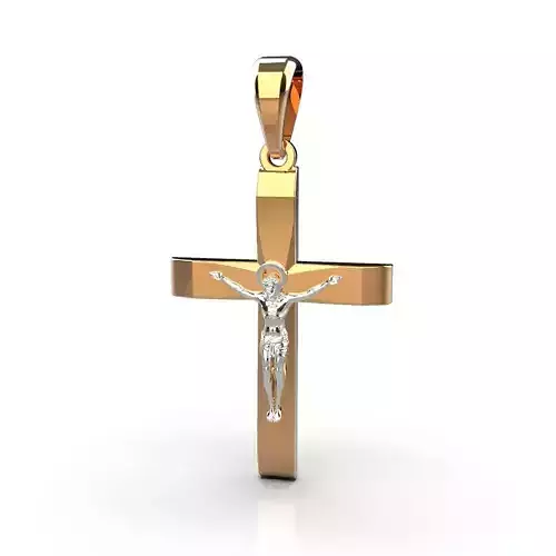 Cross with cut edges 3D print model