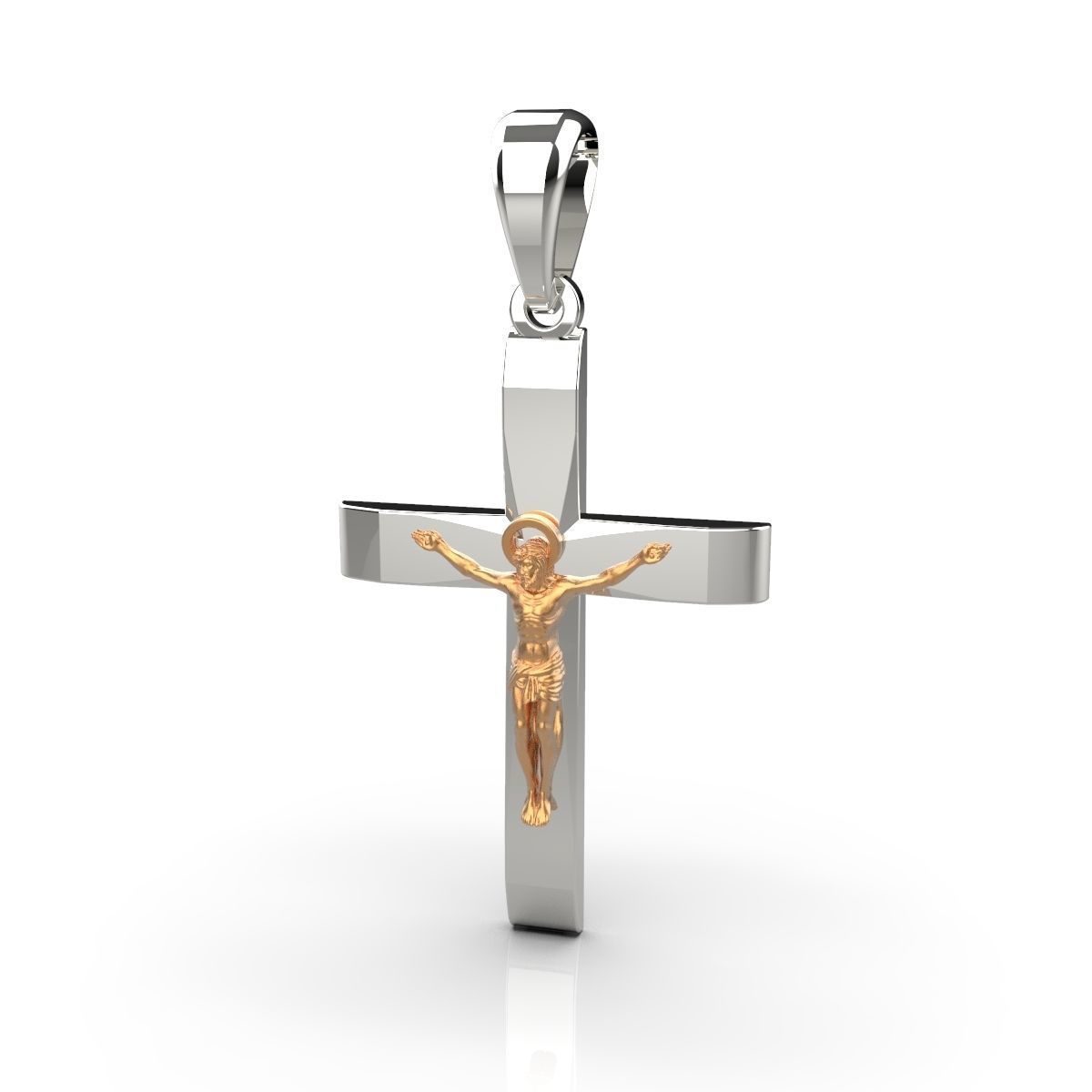 Cross with cut edges 3D print model_1