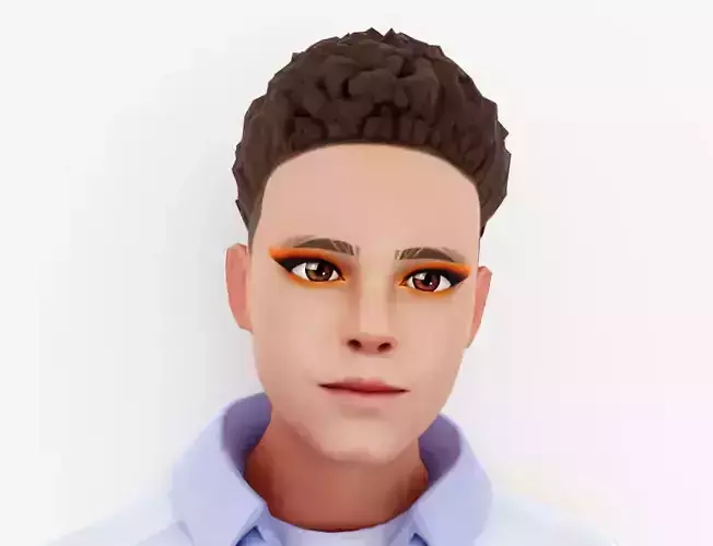 3d girl character AE1245 rigid ready avatar