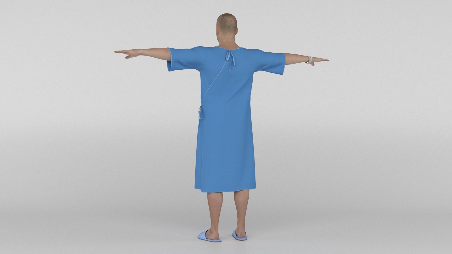 Patient with Blue Gown 3D model_3
