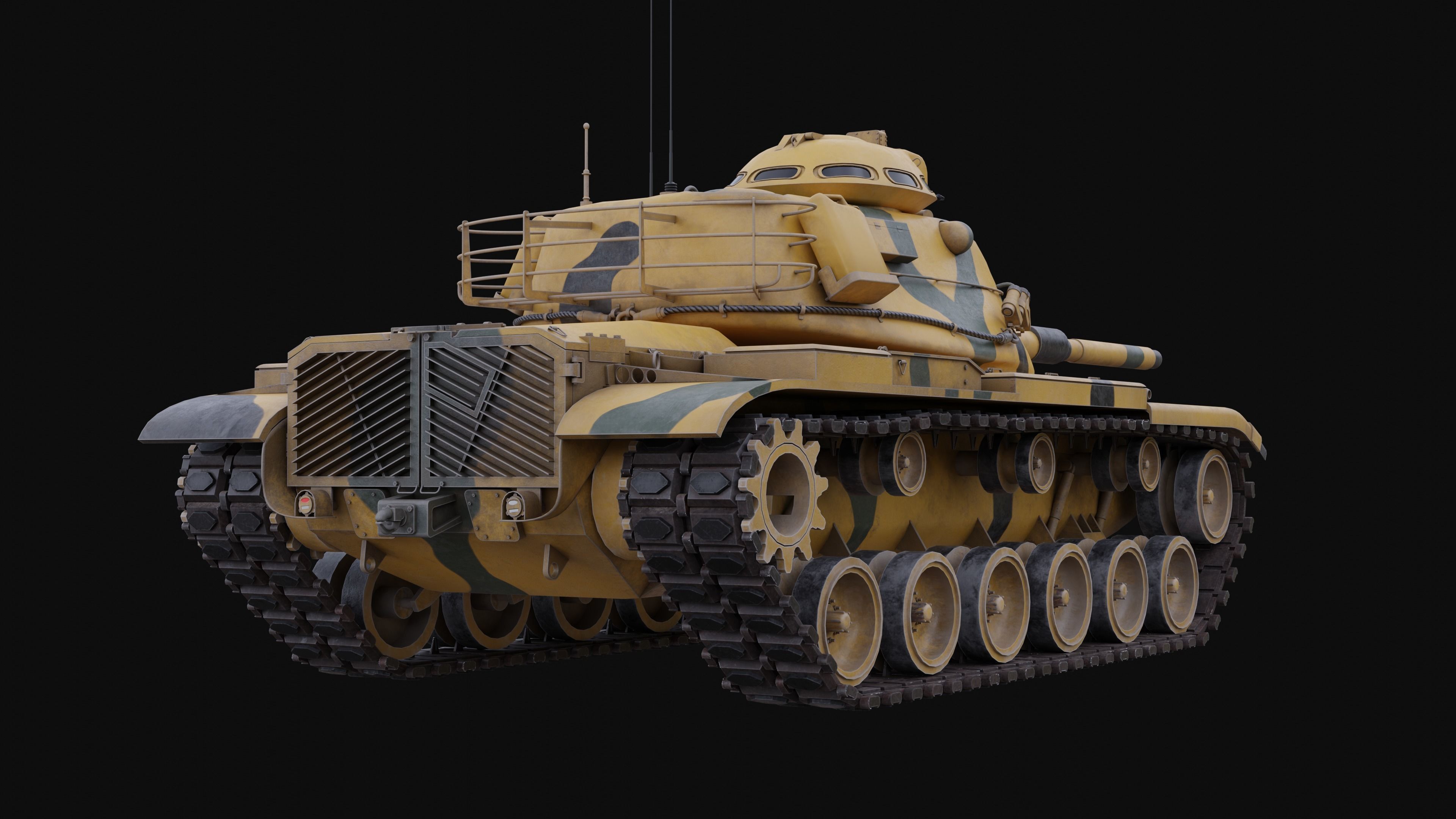 M60A3 Patton - Desert Camo 3D model_3