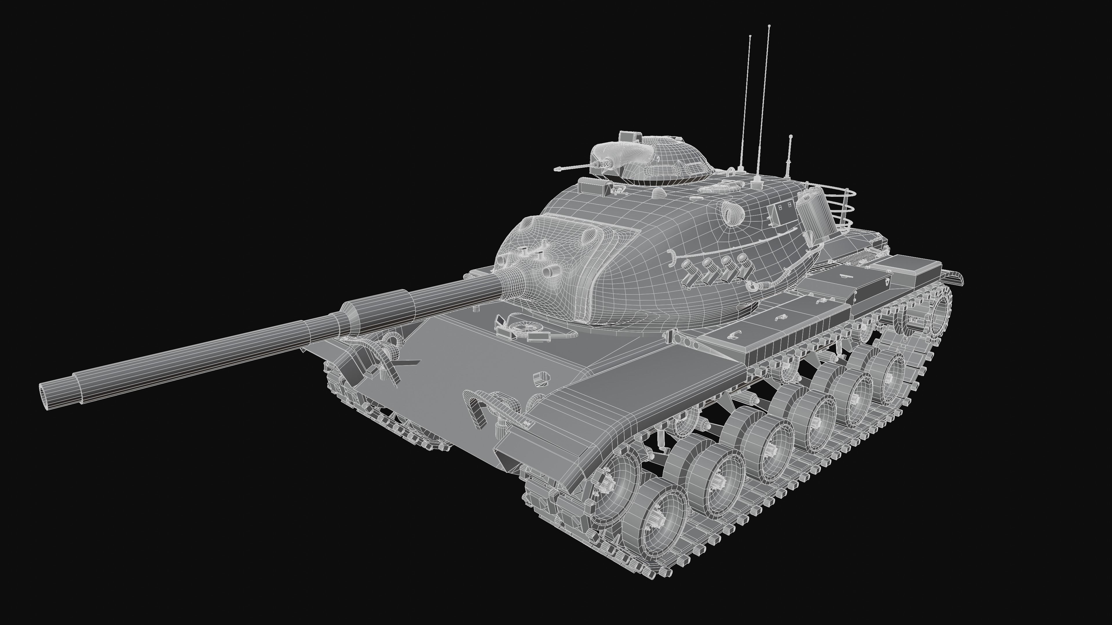 M60A3 Patton - Desert Camo 3D model_12
