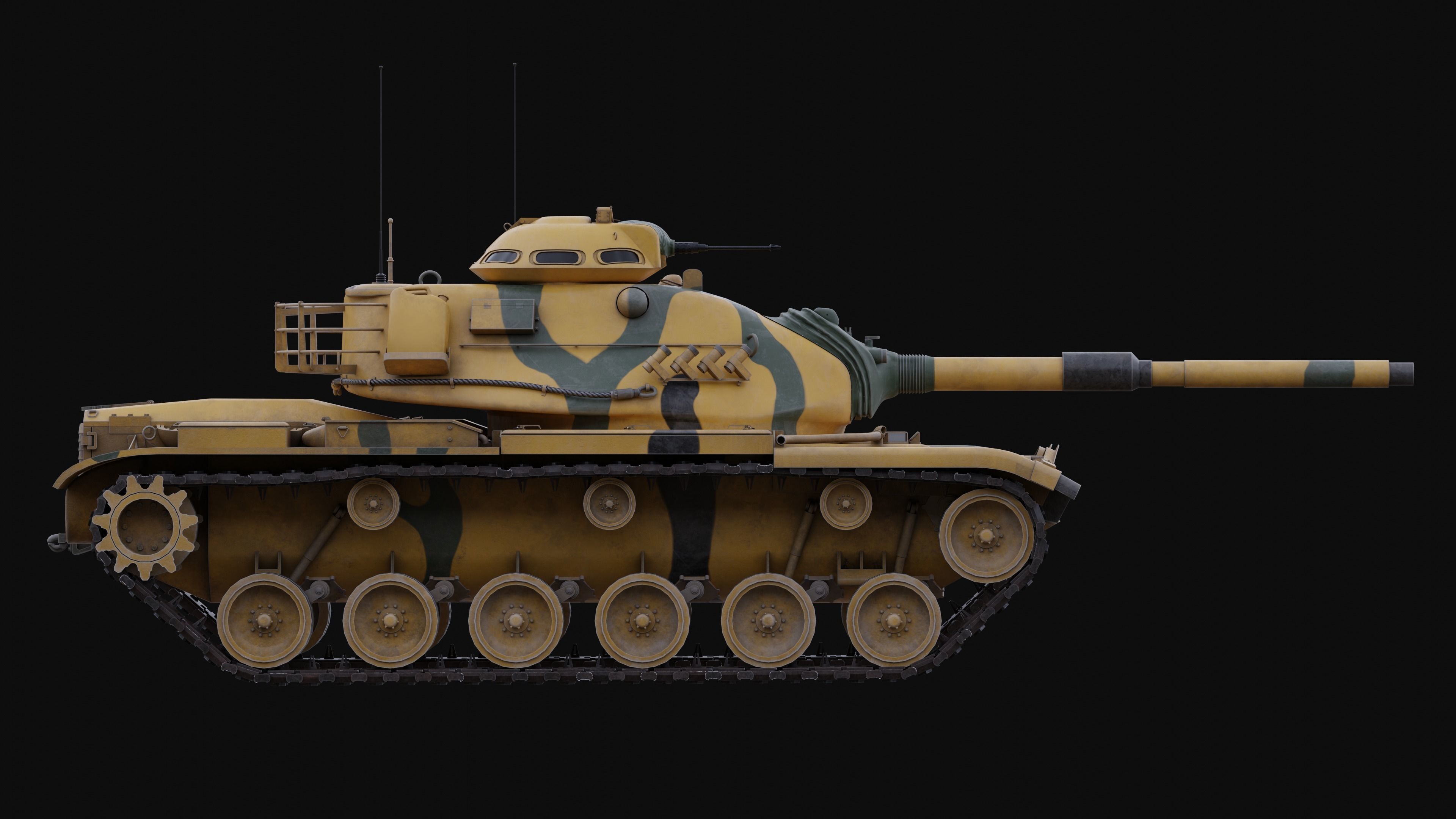 M60A3 Patton - Desert Camo 3D model_6