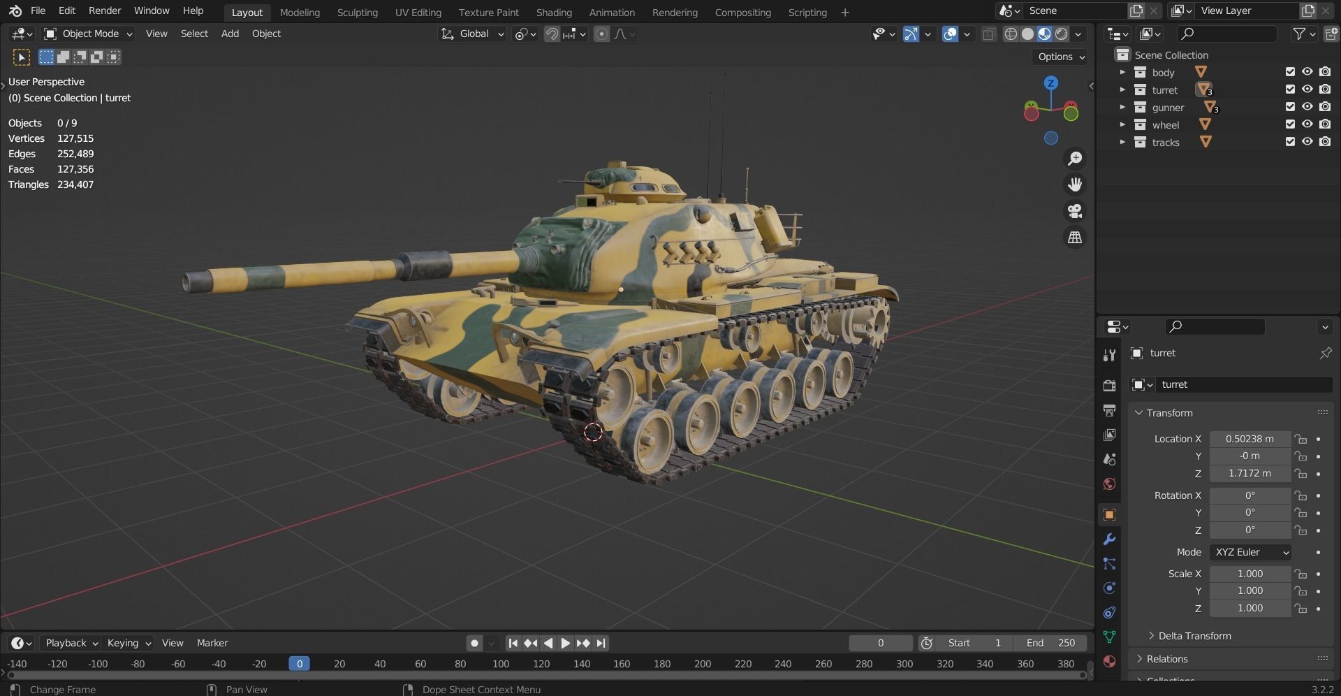 M60A3 Patton - Desert Camo 3D model_26