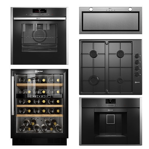NEFF appliance collection 3D model CGTrader