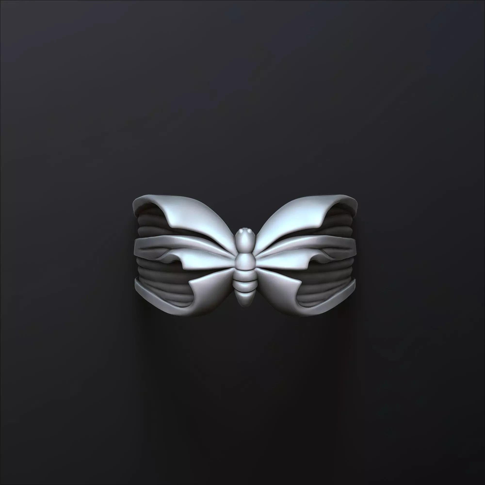 Butterfly Ring 3D print model_0