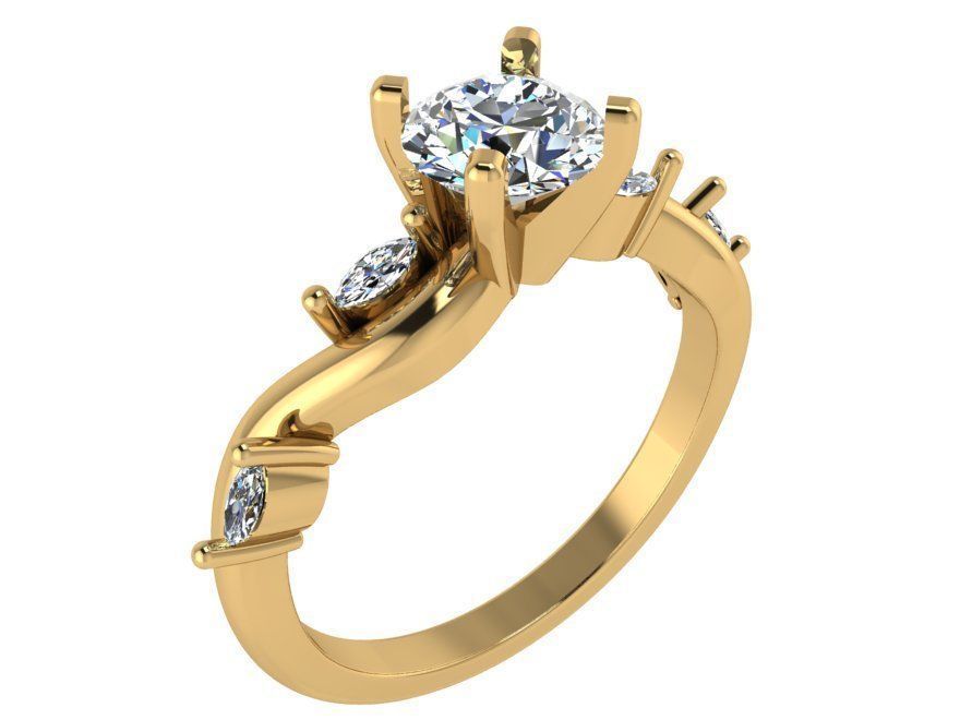 Diamond ring 2544 3D print model 3D print model_1