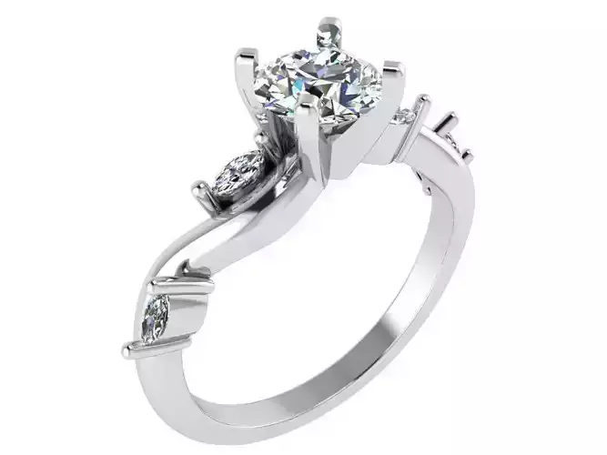 Diamond ring 2544 3D print model