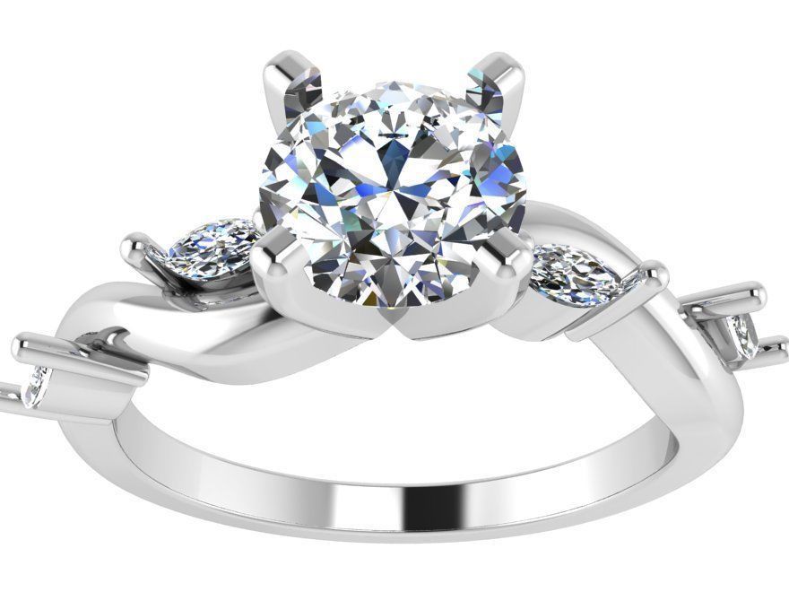 Diamond ring 2544 3D print model 3D print model_2