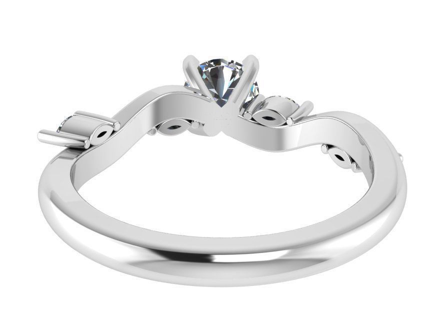 Diamond ring 2544 3D print model 3D print model_3