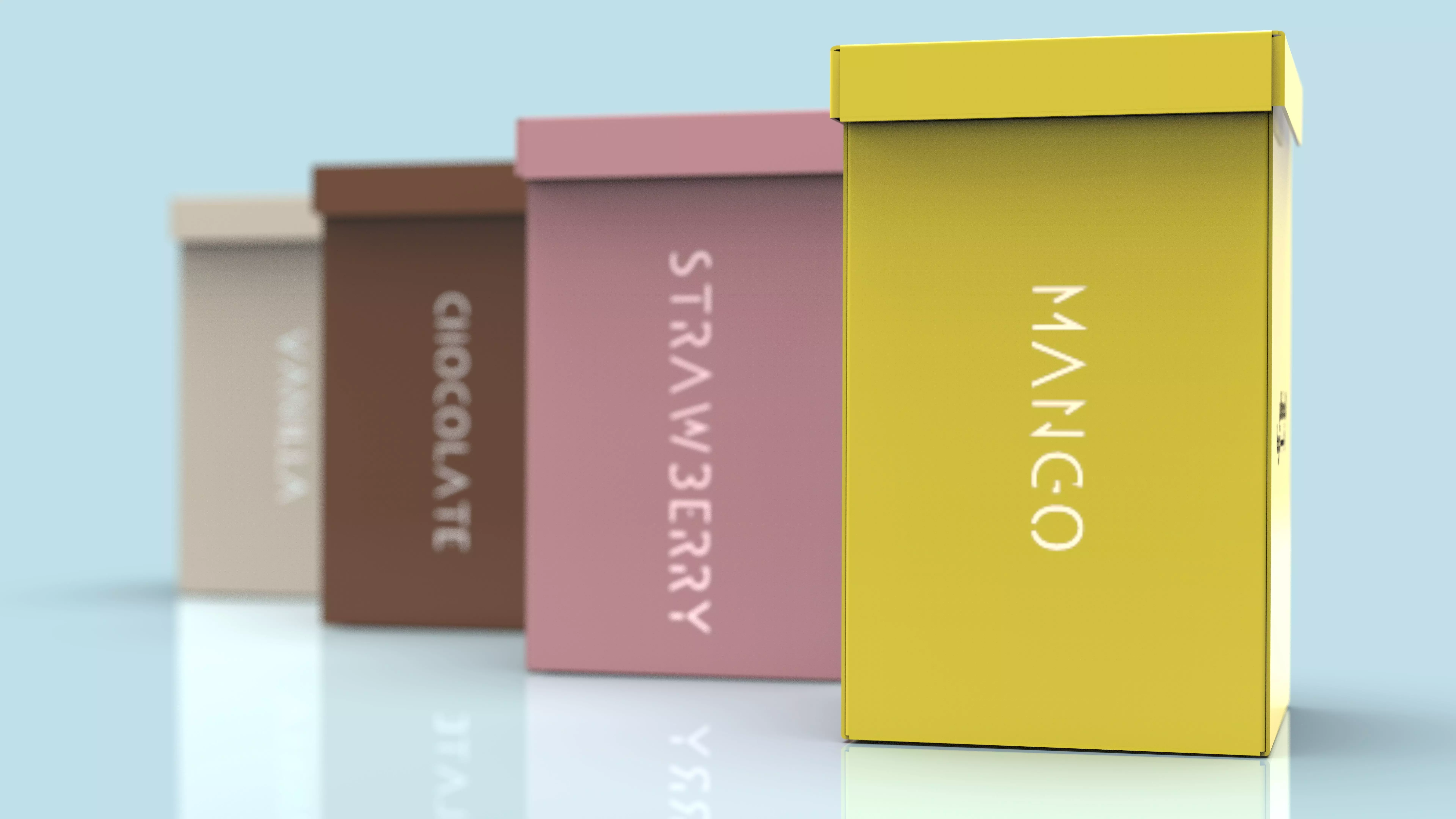 Ice cream box 3D print model_0