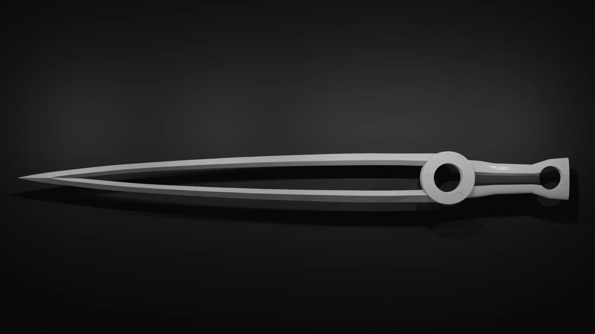 Futuristic minimalistic sword Low-poly 3D model_0