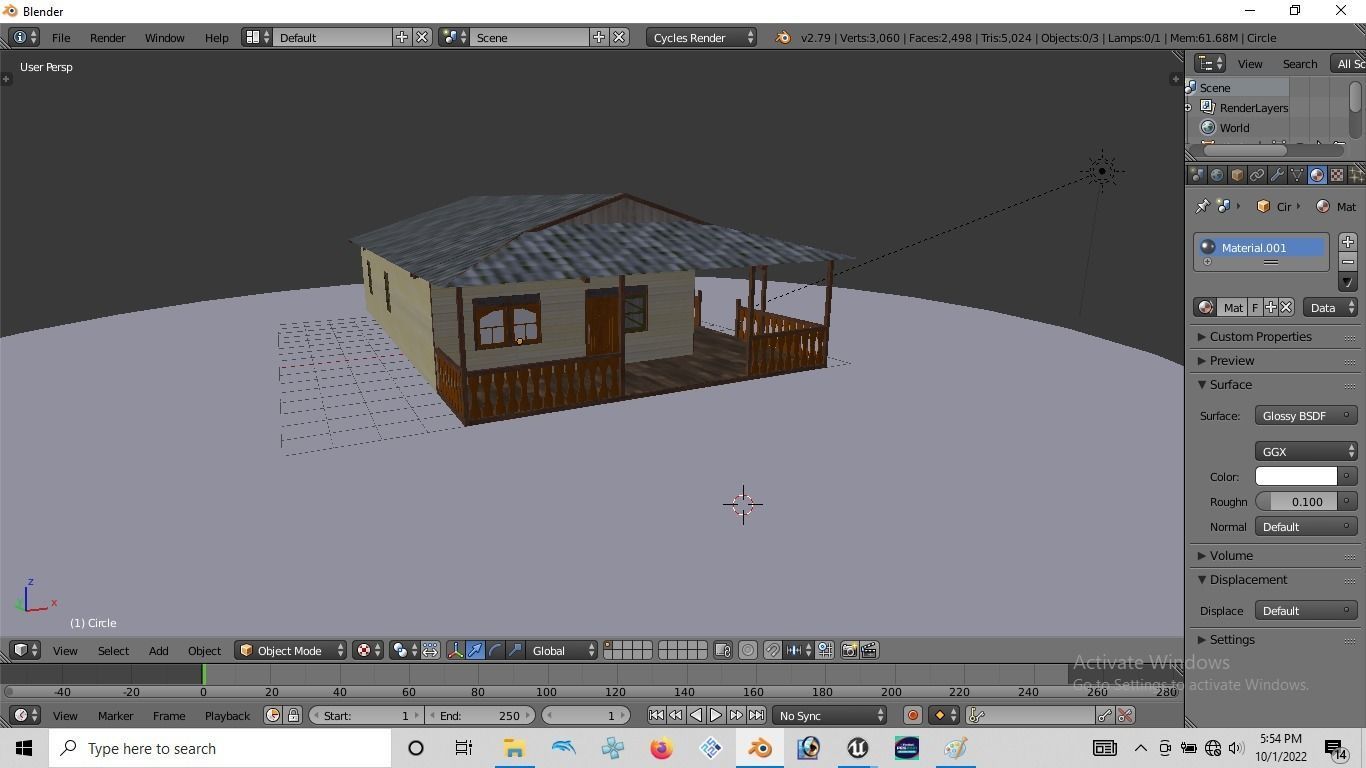 Rumah kayu 005-006 Low-poly 3D model_1