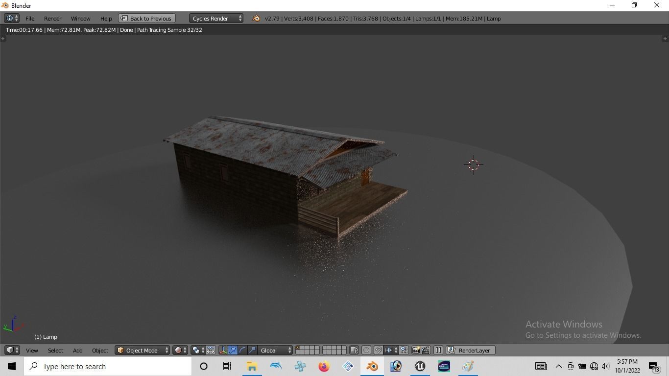 Rumah kayu 005-006 Low-poly 3D model_4