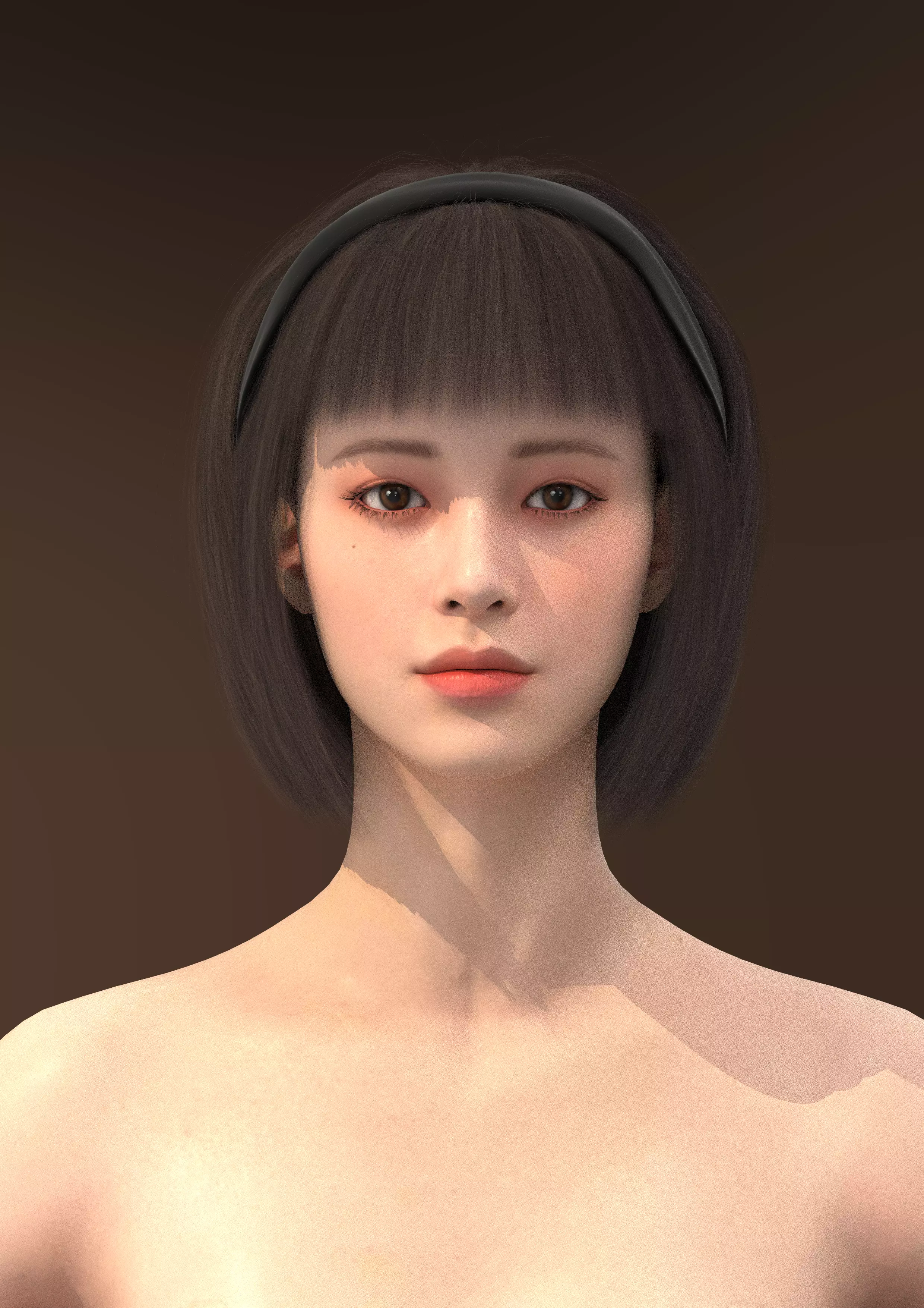 Short hair 038-FV2 for Yuna-FV2 3D model from Clo3D Software 3D model_0