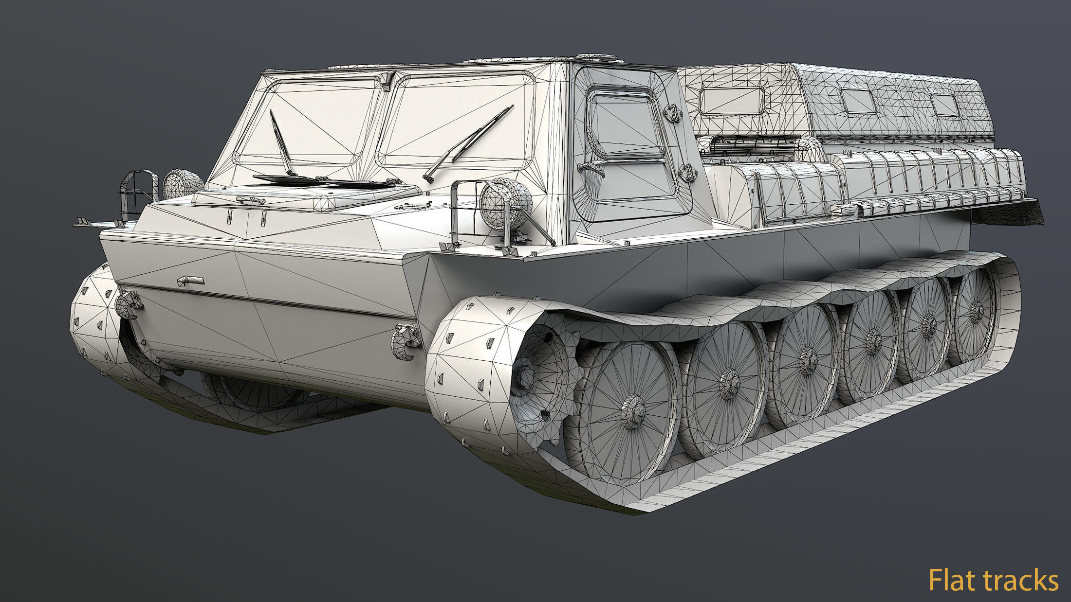GT-SM Tracked Cargo Carrier Low-poly 3D model_22